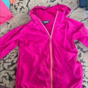 Lands' End Pink Raincoat Lightweight Vibrant